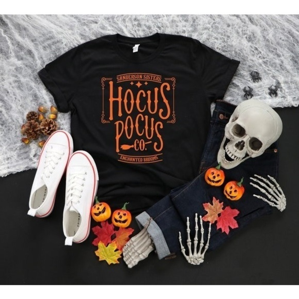 Hocus Pocus Orange Ink Shirt, Halloween Shirt, Womens Fall Shirt